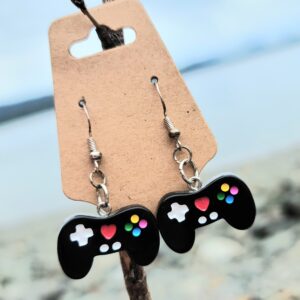 Variation #241 of Black D4 Dice Earrings