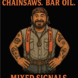 Mixed Signals Hoodie- Chainsaws, Bar Oil - Apparel Preorder