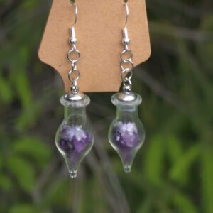 Spirit Softeners– Amethyst Vial Earrings