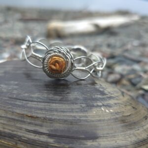 Wrapped in Cedar" – Handwoven Cedar Rose Bracelet